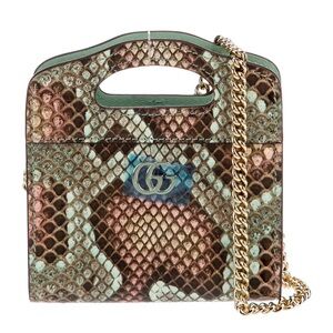 Gucci GG Marmont Python Card Case Wallet on Chain